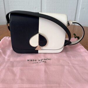 Kate Spade Nicola Small Flap Shoulder Crossbody, Blue/White